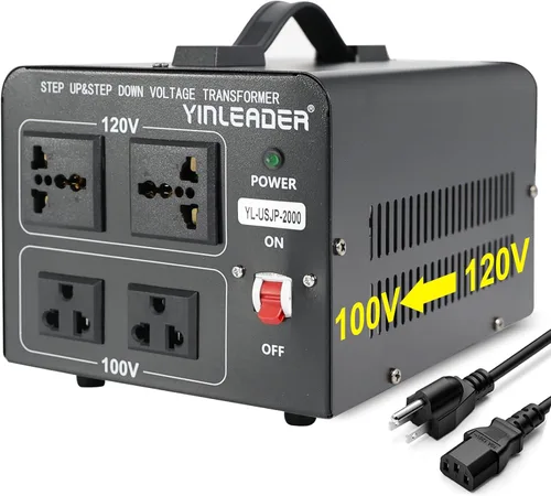 Vista 11 de 500W US al convertidor de voltaje de Japón 120V a 100V transformador
