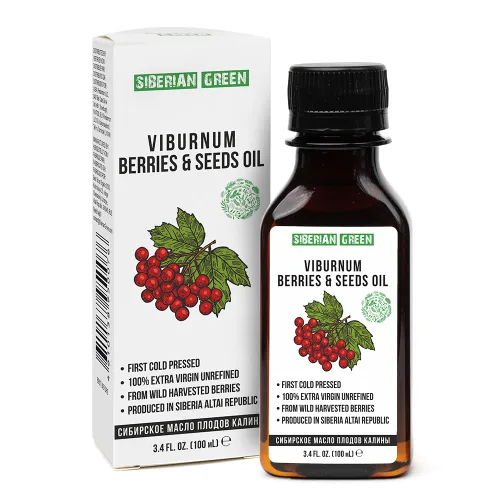 Vista 2 de Siberian Viburnum Kalyna - Aceite de semillas y bayas 100% natural extra virgen prensado en frío, 3.4 fl oz / 3.4 fl oz