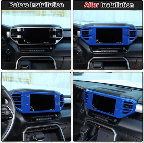 Vista 5 de Aunginsy Cubierta de salida de aire para consola central de automóvil, compatible con Toyota Tundra/Sequoia 2022-2024, cubierta de panel de aire