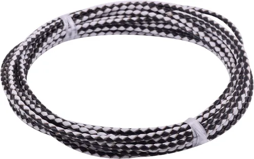 Vista 12 de 2 yardas 8.0mm Cordón redondo de cuero trenzado auténtico marrón antiguo para corbata de bolo