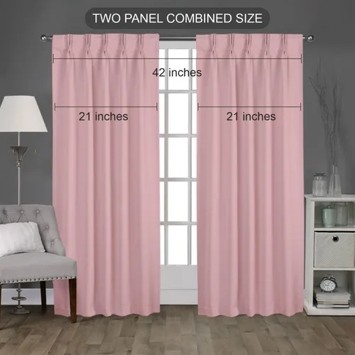 Vista 7 de Magic Drapes Cortinas plisadas de 84 pulgadas de largo, juego de 2 paneles de cortinas plisadas opacas para oscurecer la habitación, cortinas opacas