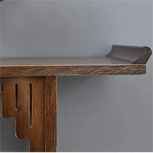Vista 10 de Gdrasuya10 Mesa de sofá consola de bambú de nogal de 40 pulgadas, mesa de sofá vintage, mesa de consola estrecha y larga, estilo japonés, mesa