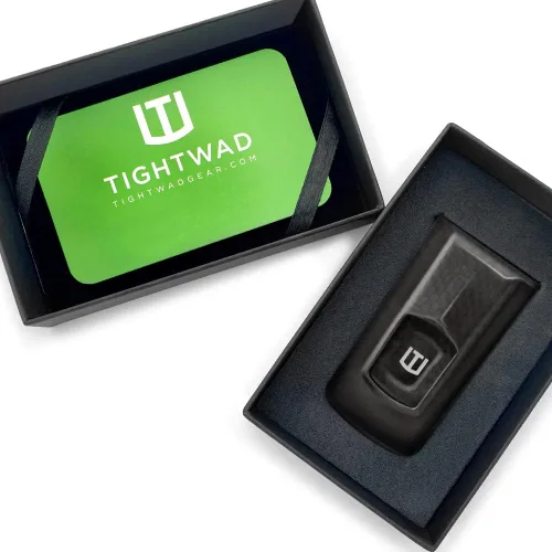 Vista 4 de Tightwad - Clip de dinero de fibra de carbono negro para hombre
