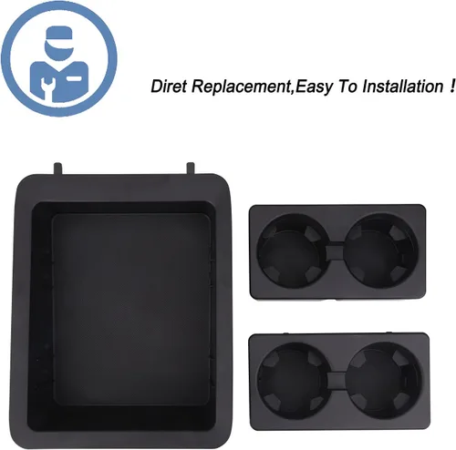 Vista 3 de Bandeja portavasos para consola central, Compatible con 2007-2014 Chevy Avalanche Silverado Suburban Tahoe