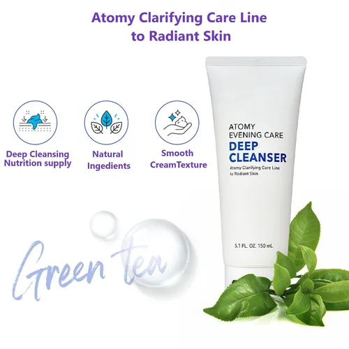 Vista 3 de GASHINA STORY ATOMY - Limpiador profundo para cuidado nocturno, paquete de 2 unidades de 5.1 fl oz, espuma facial, lavado facial