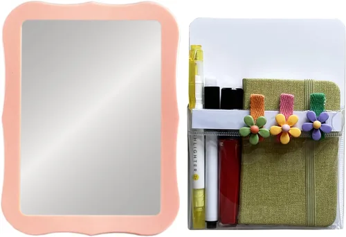 Vista 8 de Kit de accesorios de casillero negro para niñas, artículos esenciales de regreso a clases, 11 piezas, organizador de casillero para trabajo