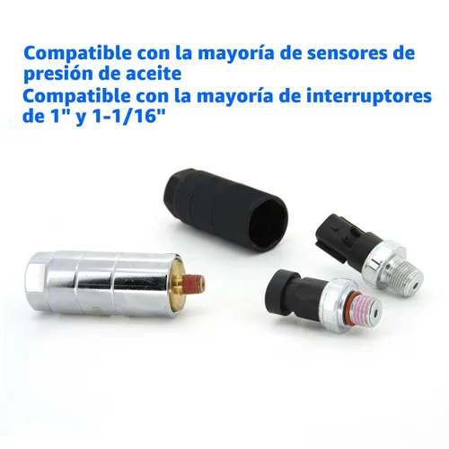 Vista 6 de A ABIGAIL Llave para Interruptor de Presión de Aceite, 1 1/16'' x hasta 2-5/8'', se adapta a impulsor de 3/8'' o hexagonal de 1 1/8'', cromo Negro