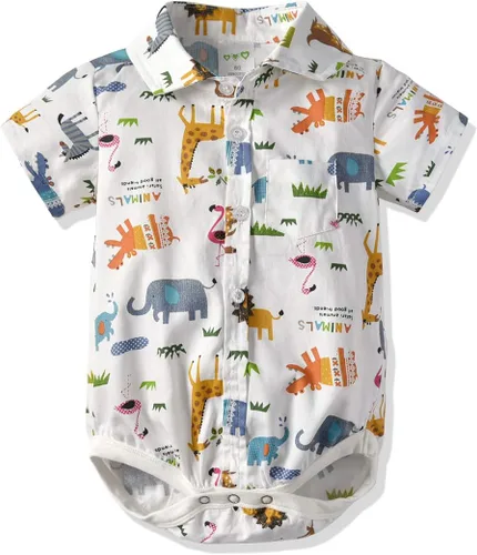 Vista 4 de Traje formal para bebés y niños, ropa de caballero, conjunto de traje de manga corta, camisa de mameluco, pantalones, pajarita, tirantes, 4 piezas