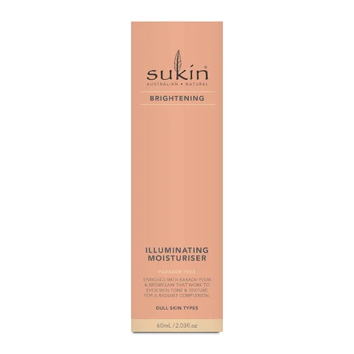 Vista 2 de Sukin Hidratante iluminador iluminador con ciruela Kakadu y vitamina E, 2.03 onzas