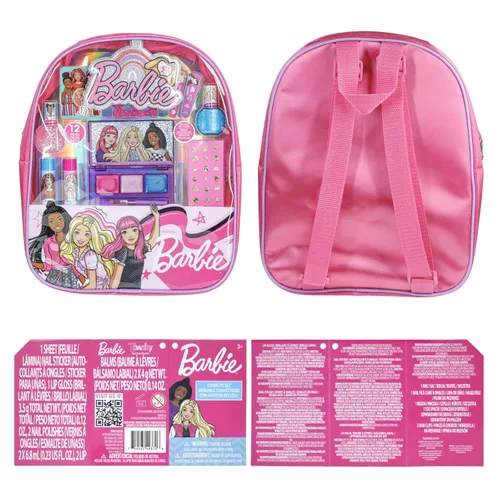 Vista 8 de Townley Girl - Juego de maquillaje para niñas en mochila, incluye bálsamo labial, esmalte de uñas, lima de uñas, lazos para el cabello, regalo