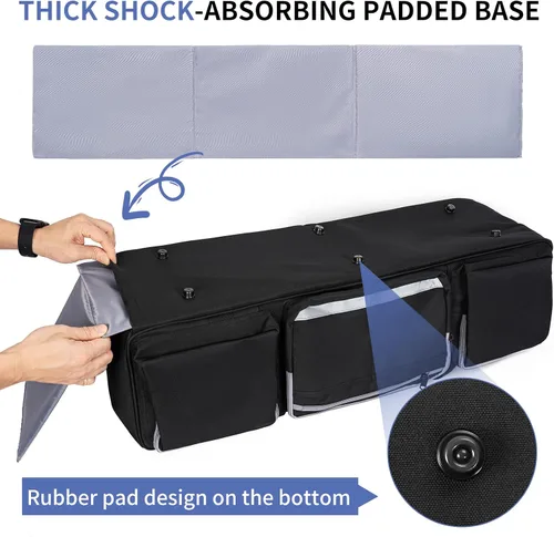 Vista 6 de IBVIVIC Funda de Transporte para Trípode, Bolsa de Trípode Resistente con Divisor Acolchado, Bolsa de Soporte de Luz, Funda de Monopié