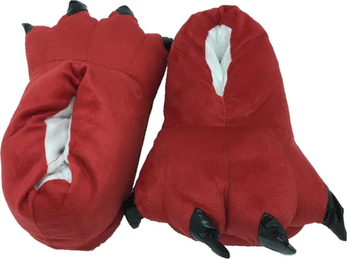 Vista 44 de Zapatos de casa cálidos de felpa con pies de animales para disfraz