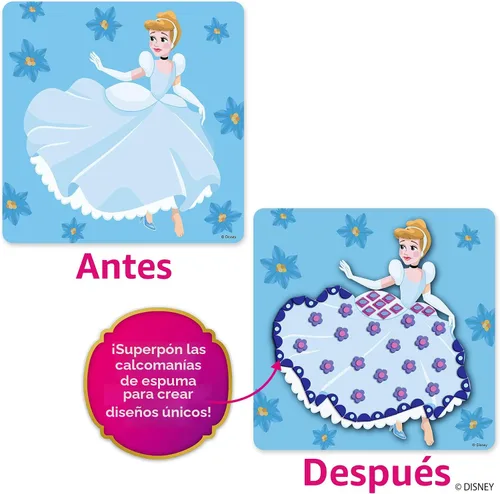 Vista 5 de Skillmatics Arte de calcomanías de espuma – Disney Princess, más de 800 calcomanías de espuma 3D, diversión sin desorden para niños, kits