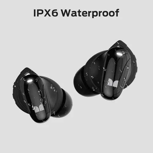 Vista 7 de Monster N-Lite 206 - Auriculares inalámbricos Bluetooth de 5.4 pulgadas, auriculares Bluetooth con micrófono integrado, control táctil, ajuste