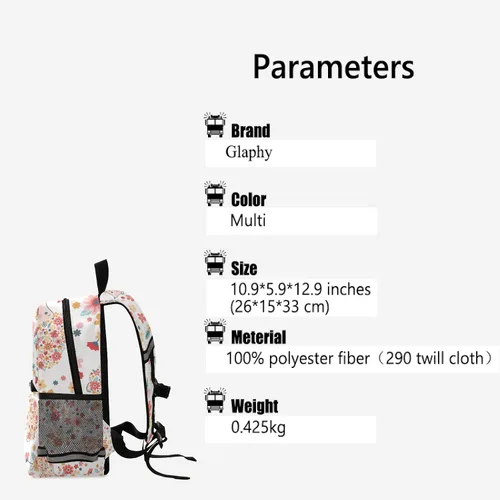 Vista 2 de Glaphy Mochila personalizada para niños, mochila infantil para guardería, mochila preescolar con nombre personalizado para niños y niñas, 3-erizo