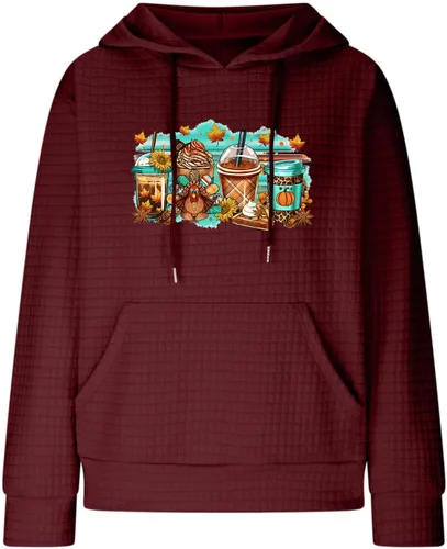 Vista 142 de SHAOBGE Sudaderas con capucha de gran tamaño para mujer, sudaderas con capucha para entrenamiento, suéteres casuales y cómodos trajes de moda