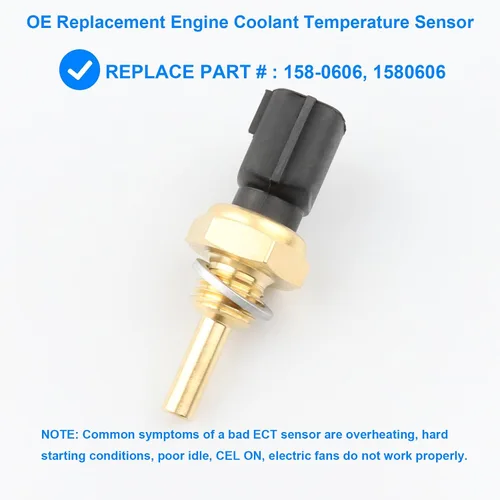 Vista 2 de Sensor de Temperatura de Refrigerante, Sensor de Temperatura ECT Reemplaza 158-0606, 1580606 Compatible con Nissan Infiniti - Altima Frontier Leaf