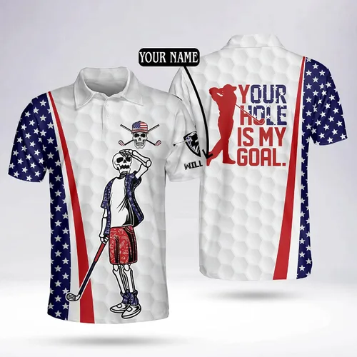 Vista 6 de TEEMAN Camisetas de golf divertidas personalizadas para hombres, camisetas de golf locas para hombres, divertidas camisas de golf polo de manga
