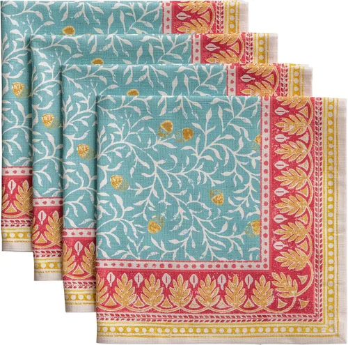 Vista 147 de Maison d' Hermine Juego de 4 servilletas de tela 100% algodón, suaves y duraderas, servilletas cuadradas reutilizables para uso diario, lavables