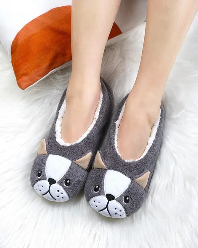 Vista 2 de DICUIRD Pantuflas para mujer, de corte bajo, cómodas y cálidas, antideslizantes, para dormitorio