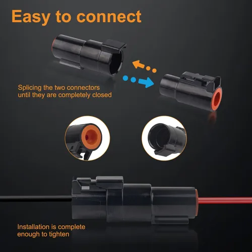 Vista 5 de JRready 6 pares de conectores Deutsch de 1 pin, ST6287-0106 IP67, impermeable, DTHD, conector de un solo pin para aplicaciones de alta resistencia