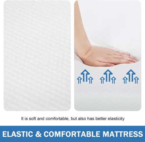 Vista 4 de BLKMTY Colchón individual de espuma viscoelástica de 5 pulgadas, colchón de firmeza media, colchón de cama transpirable para colchón de gel