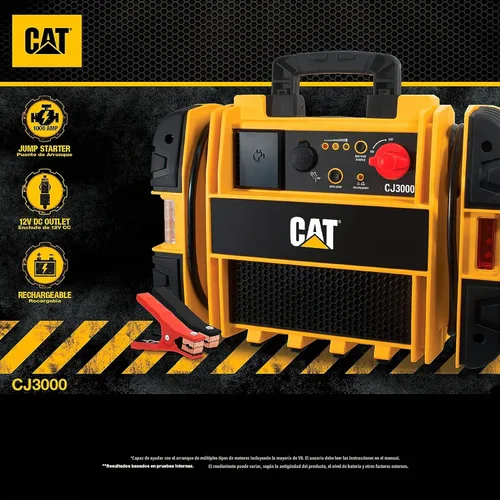 Vista 6 de Amps instantánea con Interruptor integrado de alimentación Cat CJ3000 Professional Jump Starter: 2000 Pico/1000