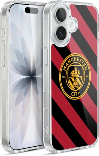 Vista 52 de Head Case Designs Funda de gel con licencia oficial del Manchester City Man City FC Away 2022/23 [protección de grado militar] compatible con Apple