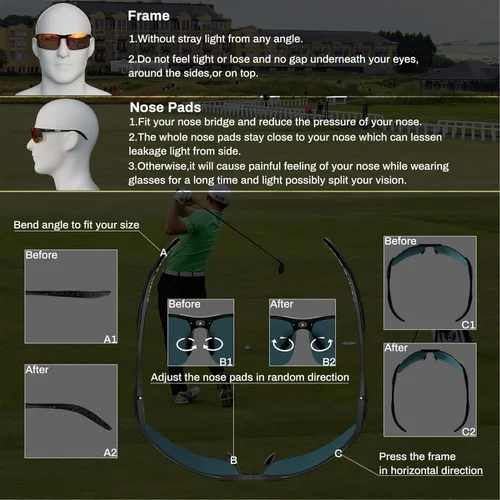 Vista 5 de ROCKNIGHT - Lentes de sol HD polarizados con protección UV400 y marco ultraligero Al-Mg para conducción, golf, pesca y actividades al aire libre