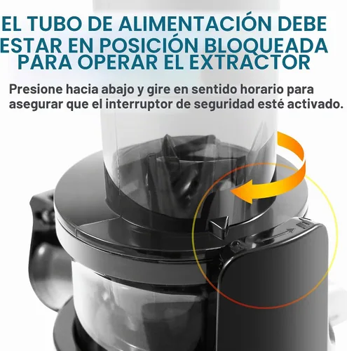 Vista 4 de Elite Gourmet Exprimidor lento compacto de masticación, extractor de jugo de prensa en frío, sin BPA, con exprimidor eléctrico de cítricos, control