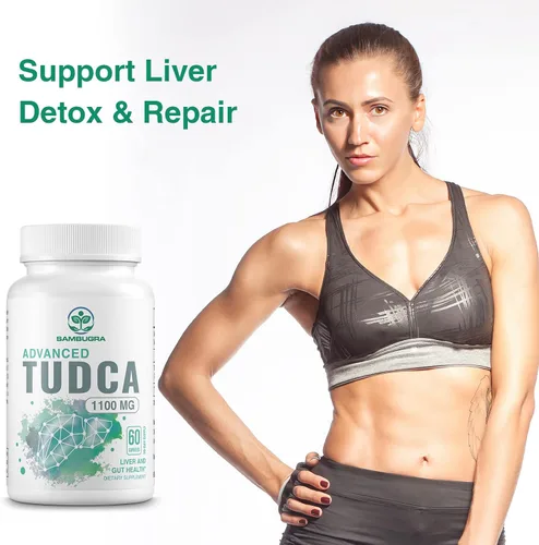 Vista 4 de Sambugra Suplementos de TUDCA para el Hígado 1100mg, Suplemento de Sal Biliar TUDCA de Fuerza Ultra Testado por Terceros, Apoyo Hepático