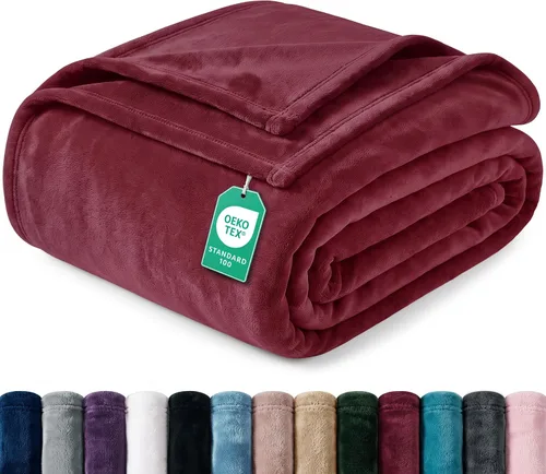 Vista 51 de Utopia Bedding Manta de forro polar negro, tamaño individual, ligera, mullida, suave, antiestática de microfibra (60 x 80 pulgadas) Lightweight