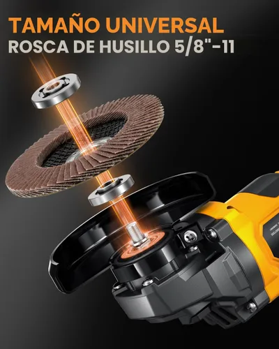 Vista 6 de Amoladora angular inalámbrica de 4-1/2 pulgadas, amoladora inalámbrica sin escobillas para Dewalt 20V Max, con protección de liberación rápida