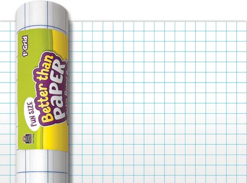 Vista 5 de Teacher Created Resources Rollo de tablón de anuncios forrado Better Than Paper y tamaño divertido Better Than Paper - Rollo de cuadrícula de 1