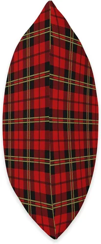 Vista 2 de Christmas Holiday Tartan Plaid Patterns Cojín de tartán rojo, negro y amarillo, 16 x 16 pulgadas, multicolor