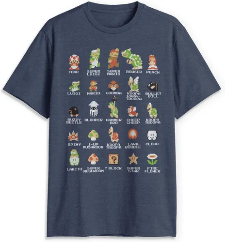 Vista 10 de Nintendo Camiseta para hombre Negro