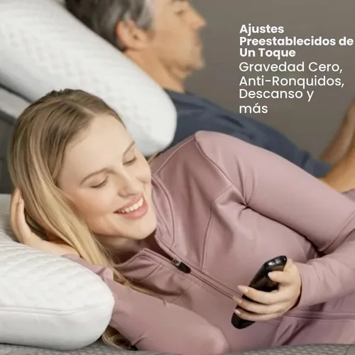 Vista 4 de Cama ajustable GhostBed con colchón híbrido de 12 pulgadas en una caja, tamaño Queen