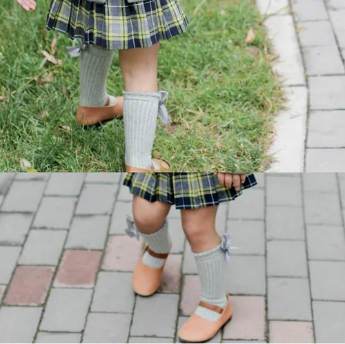 Vista 5 de DRESHOW BQUBO - Calcetines de vestir para bebé, calcetines de algodón para niñas pequeñas