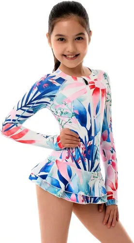 Vista 6 de YOLIPULI Traje de baño para madre e hija, traje de baño familiar a juego para mujer con camiseta de protección para niñas