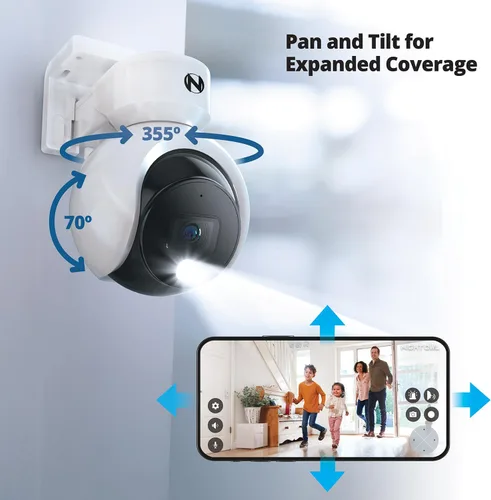 Vista 5 de Night Owl® Add On Cámaras de disuasión 4K con cable con audio de 2 vías, paquete de 2, color blanco