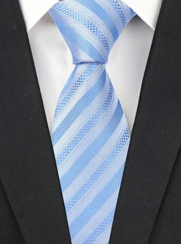 Vista 137 de Secdtie Corbata clásica de seda tejida jacquard a rayas para hombre