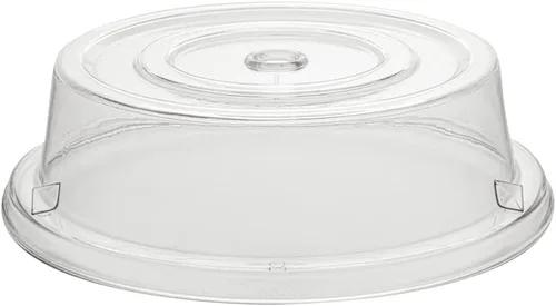 Vista 11 de Restaurantware Cater Tek - Cubierta de placa de policarbonato de 9.4 pulgadas, 1 cubierta de plato inastillable, lavable en lavavajillas para placa