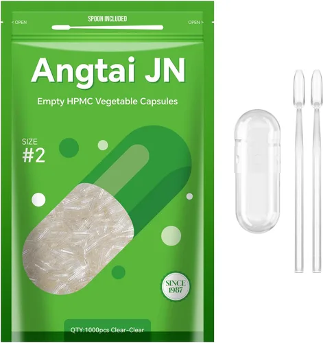 Vista 11 de Cápsulas de píldoras vacías veganas tamaño 2 a base de plantas transparentes (100 unidades) sin gluten, sin OMG, kit de llenado de tapas
