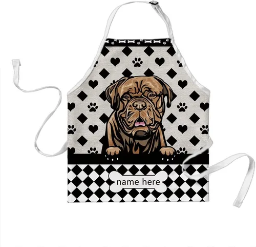 Vista 23 de Delantal de lunares de perro personalizado lindo perro salchicha, perro salchicha 3