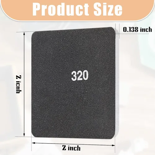 Vista 2 de Queekay 45 almohadillas de lijado, 2 x 2 pulgadas, almohadilla de papel