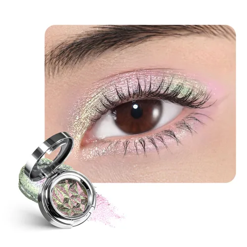 Vista 19 de CHARMACY Star Bomb - Sombra de ojos multicolor con purpurina, paleta de sombras de ojos que cambian de color, sombras de ojos en crema altamente