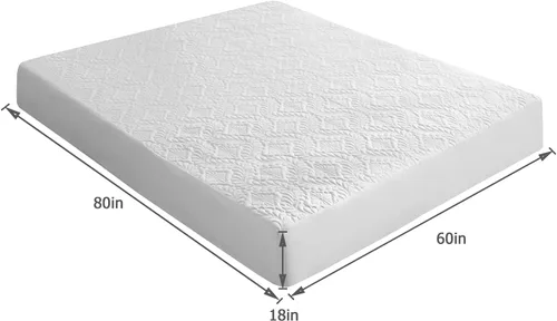 Vista 6 de Protector de colchón 100% impermeable, tamaño individual, sábana bajera acolchada, funda de colchón de relleno de algodón suave lavable con bolsillo