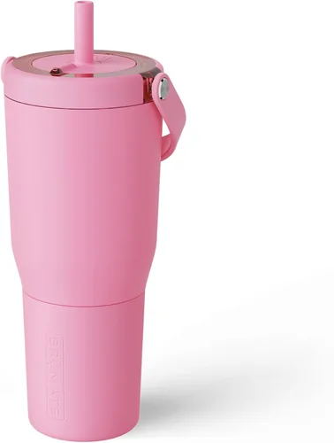 Vista 27 de BrüMate Resa - Vaso de viaje 100% a prueba de fugas de 25 onzas con asa y pajilla, popote SoftSip flexible, funda de silicona para mayor