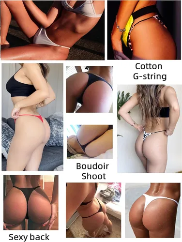 Vista 9 de KUKU PANDA Tangas de algodón para mujer, sexy, sin costuras, para mujer, conjunto de 3