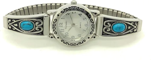 Vista 2 de Varsales Reloj de moda con banda elástica elástica Western Stones para mujer
